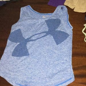 under armor athletic tank kids 6x blue